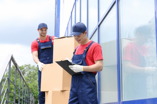 Office removals team planning a local business move in Finsbury Park