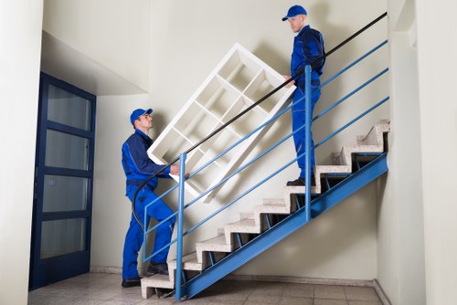 Removal team planning a move in Finsbury Park near local residential streets