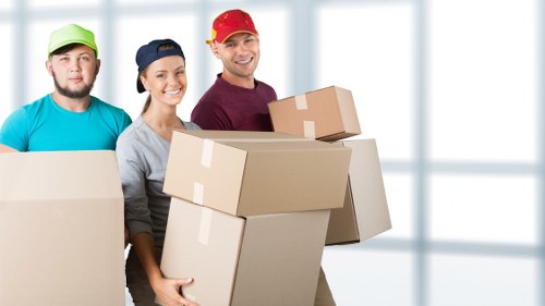 Moving boxes and household items for a flat relocation in North London