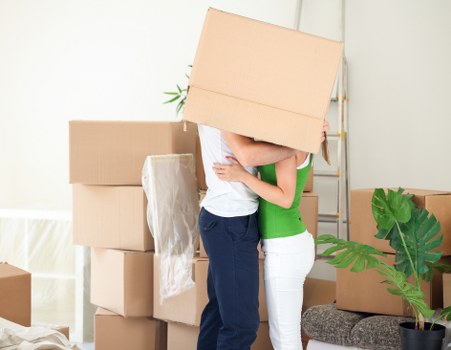 Preparation checklist and boxes ready for a local home move