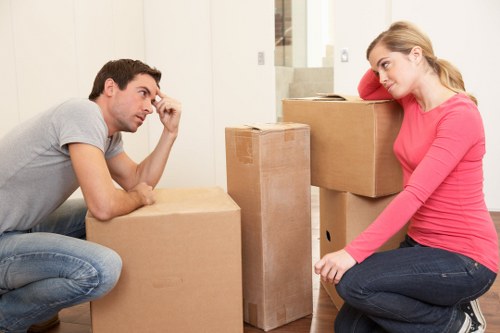 Removal van ready for a flat move near Finsbury Park