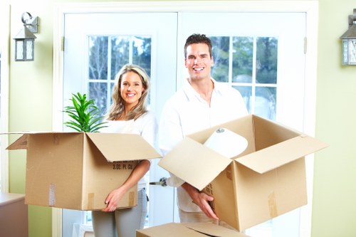 Local moving truck loaded for a North London house move