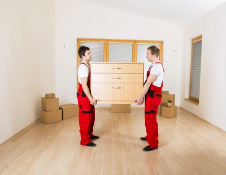 Household items packed for storage in a Finsbury Park property
